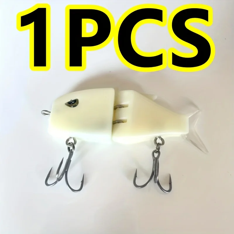 JACKALLBAIT 8036 Micro sized swimming bait with multiple sections, slow sinking small pencils, mini lure bait, bridge hole black