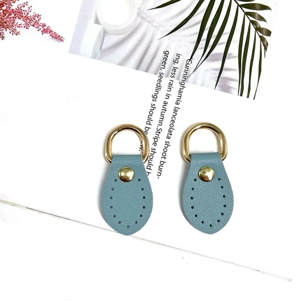 2Pcs Handmade Bag Buckle Straps PU Leather Metal Handbags Shoulder DIY Bag Accessories Fashion Lychee Pattern Chain Clasp Buckle