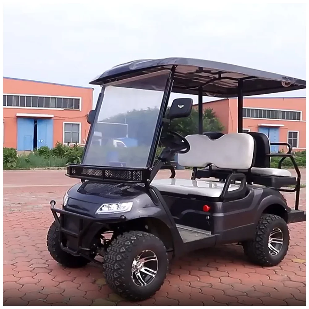 

2022 China Factory Made Camo 4 Fast EV Golfcart Battery 48V Electric X9 Follow Golf Cart