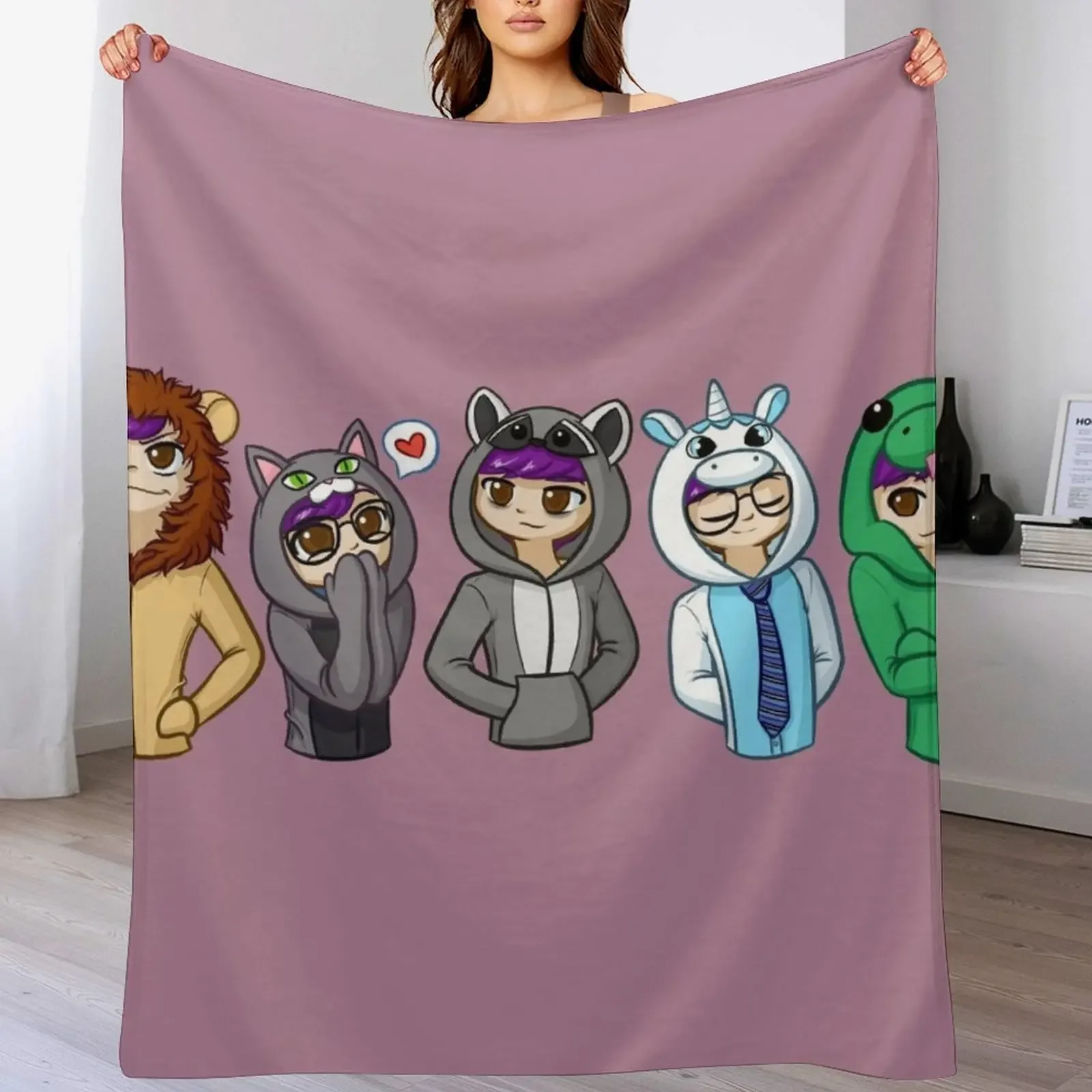 Sanders Sides Onesies - Core 4 + Deceit Throw Blanket Luxury Brand Tourist Luxury Blankets