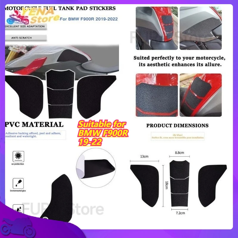 

Suitable for BMW F900R 19-22 Motorcycle Tank Side Decal Fishbone Anti-slip Protective Tank Decal