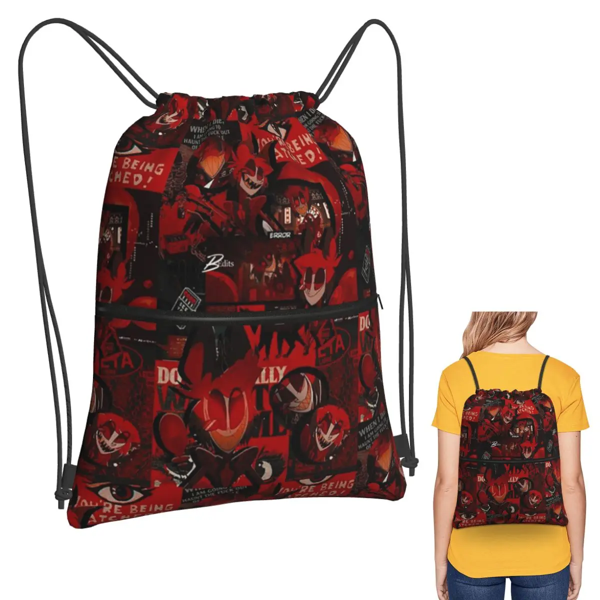 

Рюкзаки Alastor Error, повседневные портативные сумки на шнурке, спортивная сумка, сумки для книг для мужчин и женщин, студентов