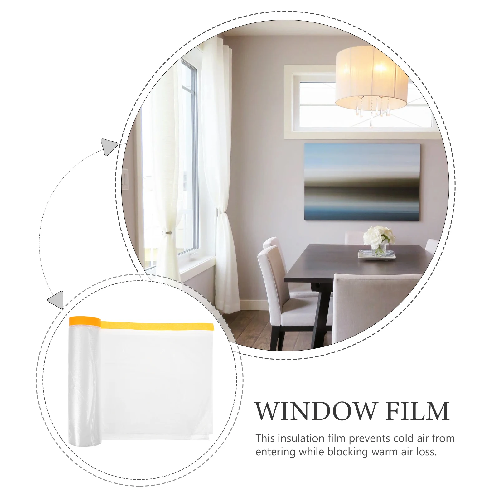 

180cmx20m Insulation Film Plastic Window Window Insulation Thermal Covers Indoor Winter Seal Weatherproofing