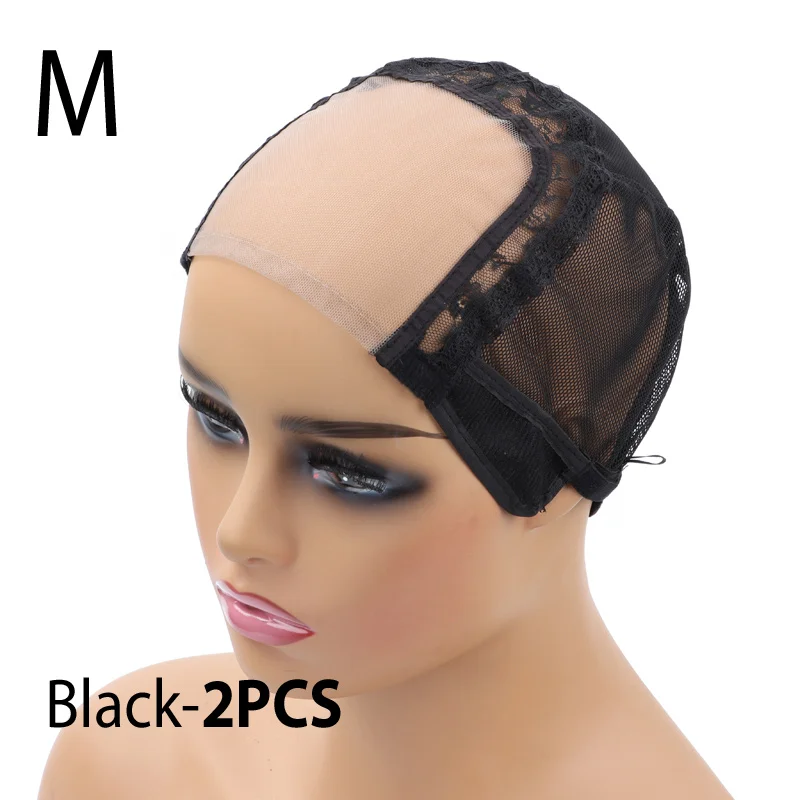 Lace-Front-Perückenkappe für die Herstellung von Perücken mit verstellbarem Riemen, leimlose Schweizer Spitzennetz-Webkappe zur Herstellung von Perücken mit Verschluss-Fronten