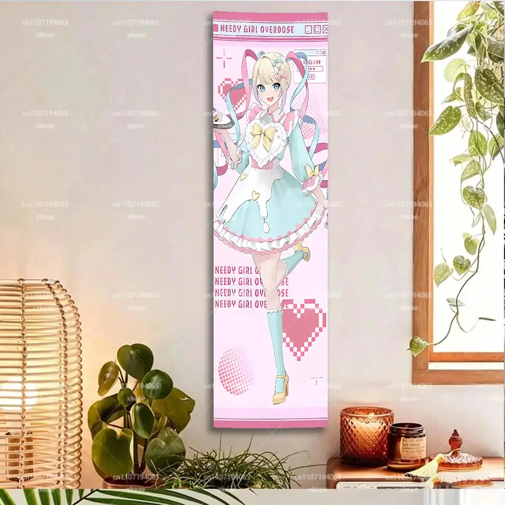 Needy Girl Overdose KAngel Wandteppich, Ame-chan Maid Outfit Wandkunst, Rosa Pastell Vertikale Raumdekoration für Fans – Detail 6