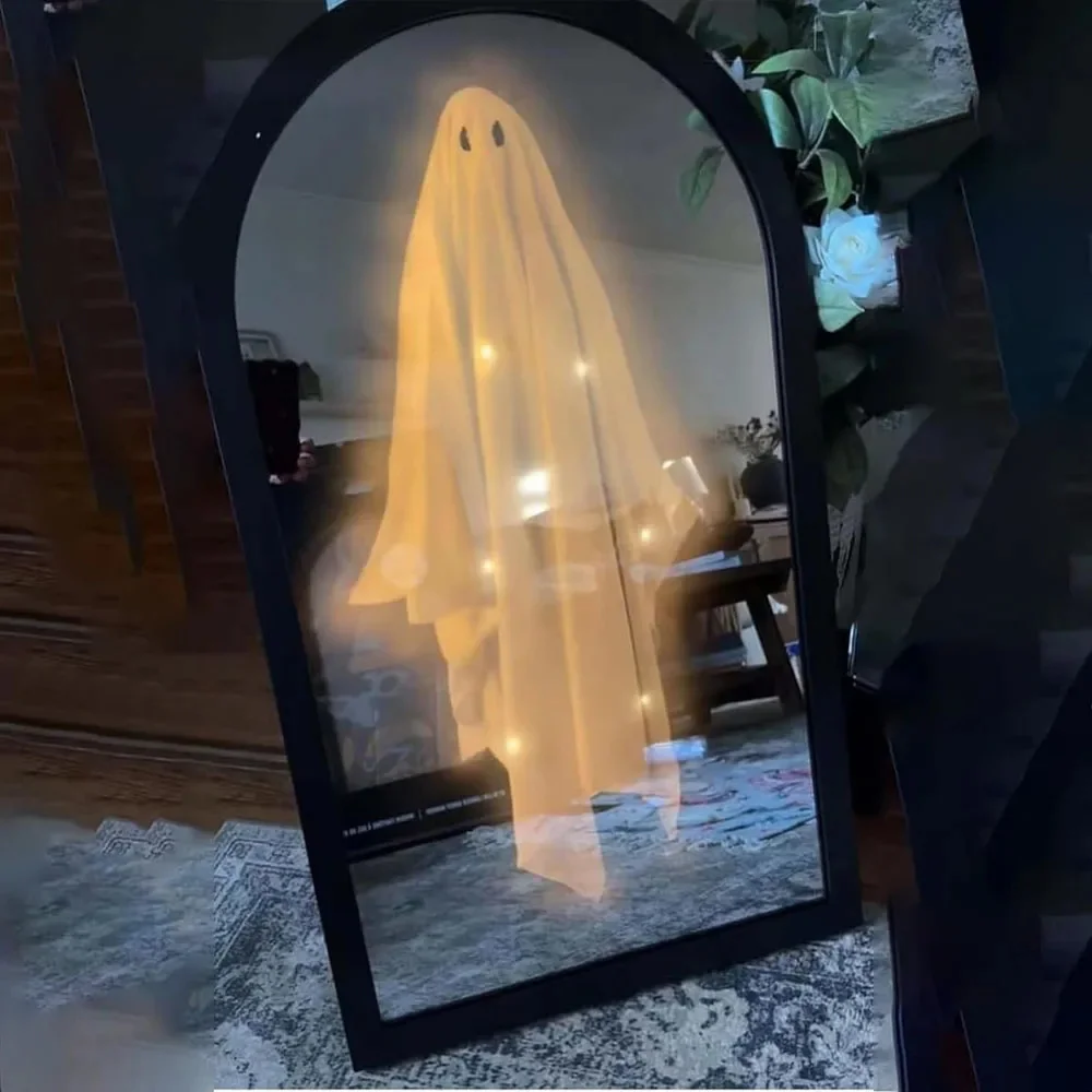 

New USB Halloween Hologram Ghost Mirror, Spooky Scary Ghosts For Halloween Decor Indoor, Halloween Room Decor