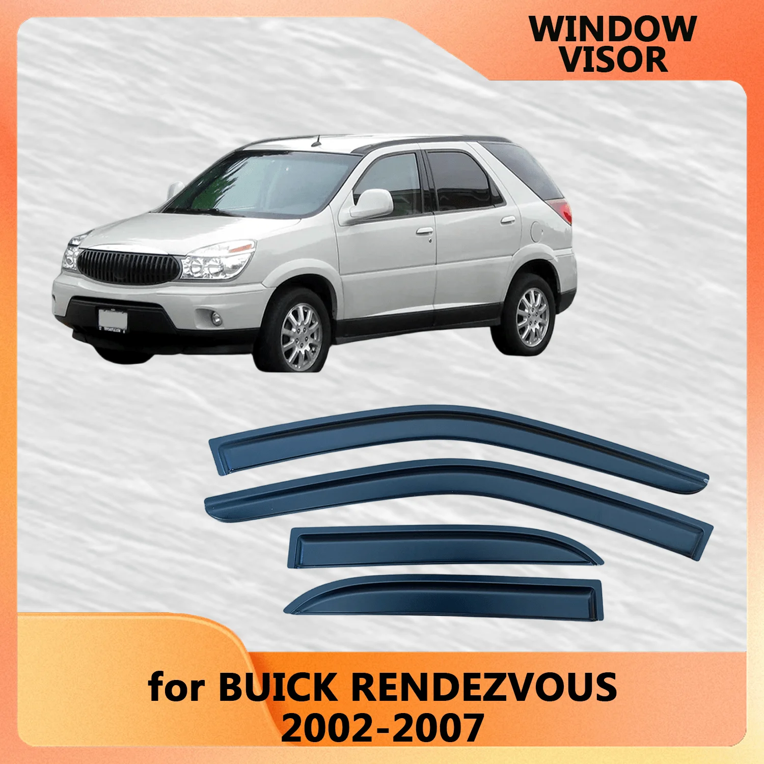 

Window Visor for BUICK RENDEZVOUS 2002 2003 2004 2005 2006 2007 Wind Deflectors Rain Guards Door Visor Vent Shades
