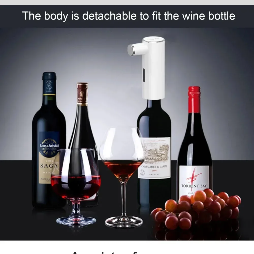 Electric Wine Aerator Dispenser Smart Quantitative Alcohol Dispenser Quick Sobering Decanter Professional Automatic Wine Pourer