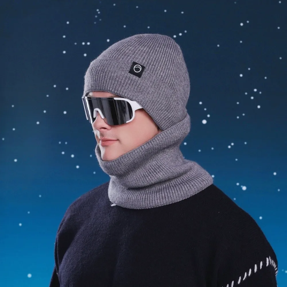 Warm Cap Winter Glove Cap Set Neck Warmer Korean Style Knitted Hat Gloves Scarf 3Pcs Set Bucket Hat Solid Beanie Autumn/Winter