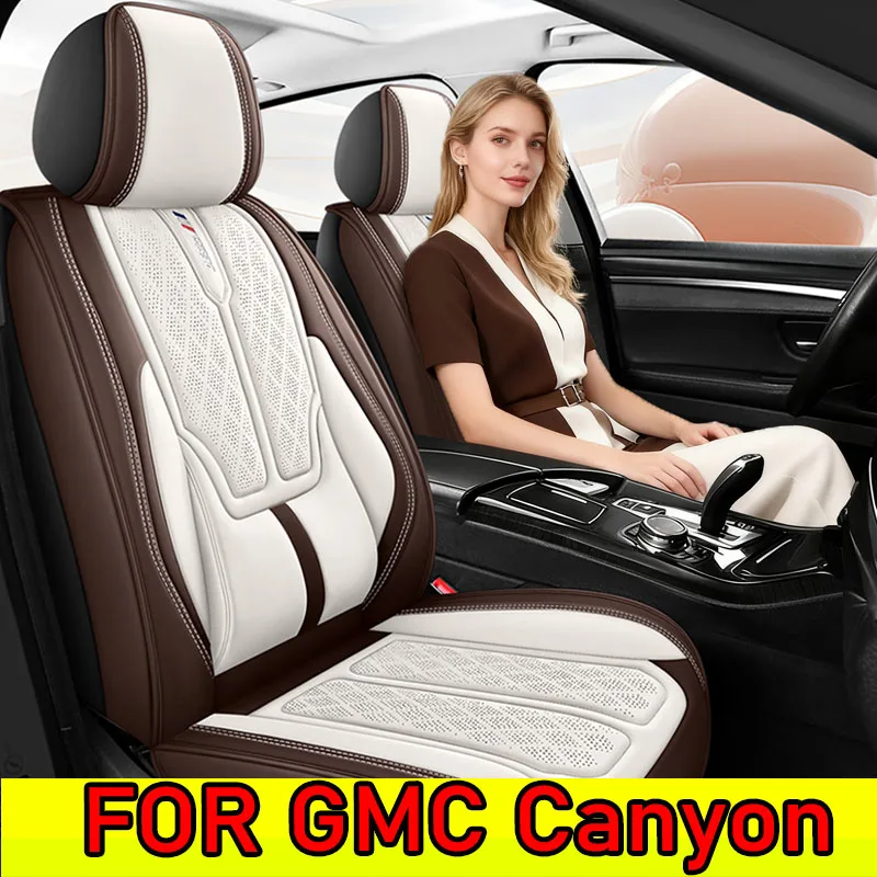 

FOR GMC Canyon Car Seat Cover Full Set,Breathable and Waterproof PU Leather Car Seat Cover,Interior Universal Fit for Cars,Sedan