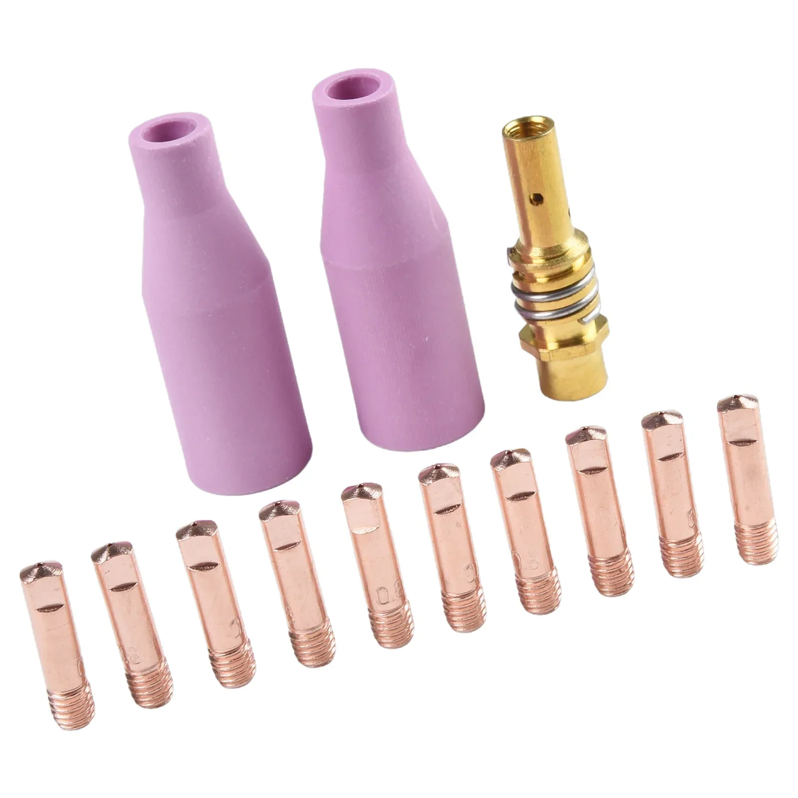 Welding Torch 13PC 15AK Argon Ceramic Contact Tip Electrode Clip For 15AK MIG Gas Gas Nozzle Holder Nozzle Holder