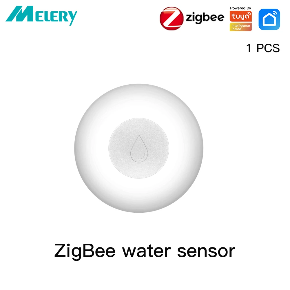 Melery Zigbee Water Sensor WiFi Smart Home Electric Flood Leak Detector Alarm App for iOS Android Xiaomi iphone Secure Appliance