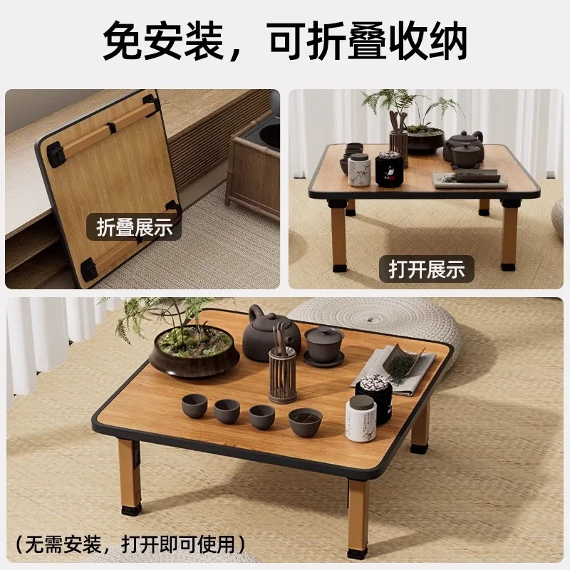 Folding table, home warm table, dining kang table, floor , tatami bay window, coffee folding dining