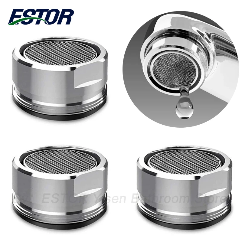 24mm Thread Bathroom Faucet Bubbler Brass Water Saving Tap Aerator Replaceable Filter Mixed Nozzle Replacement