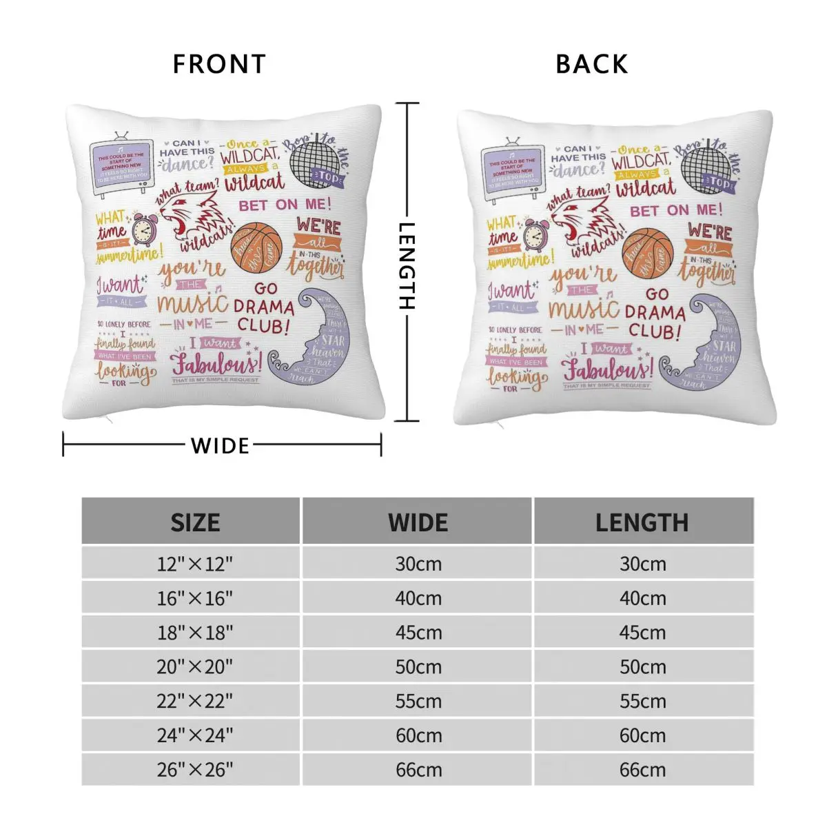 High School Musical Zac Efron Square Pillowcase Polyester Linen Velvet Printed Zip Decor Home Cushion Cover