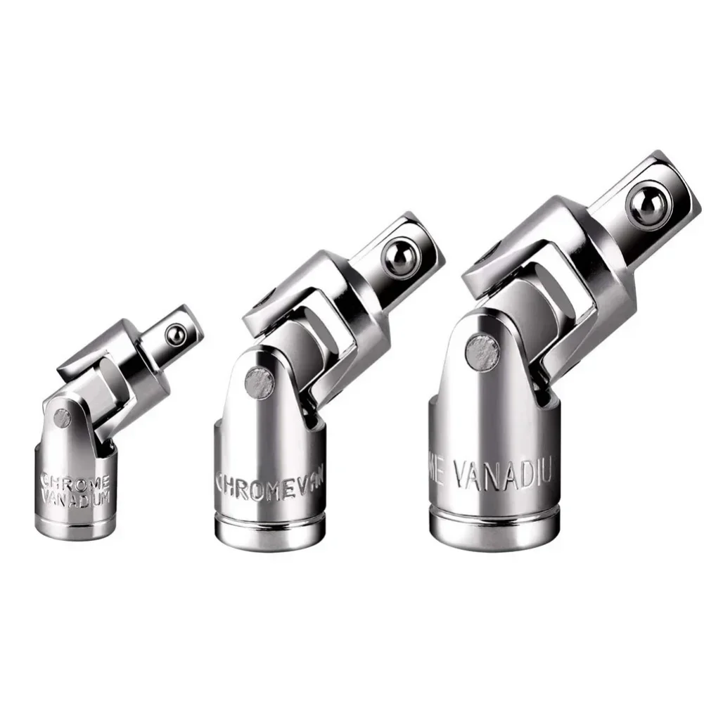 3/6Pcs Universal Joint Socket Set 360° Swivel Ratchet Angle Extension Bar 1/2\'\' 3/8\'\' 1/4\'\' Socket Adapter Wrench Sleeve Tool
