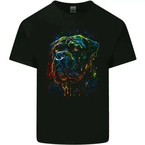 A Colourful Cane Corso Dog Mens Cotton T-Shirt Tee Top