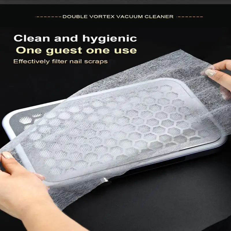 100Pcs Disposable Non-Woven Filter Paper Manicure Machine Dust Filter Paper Nail Art Vacuum Dust Collector