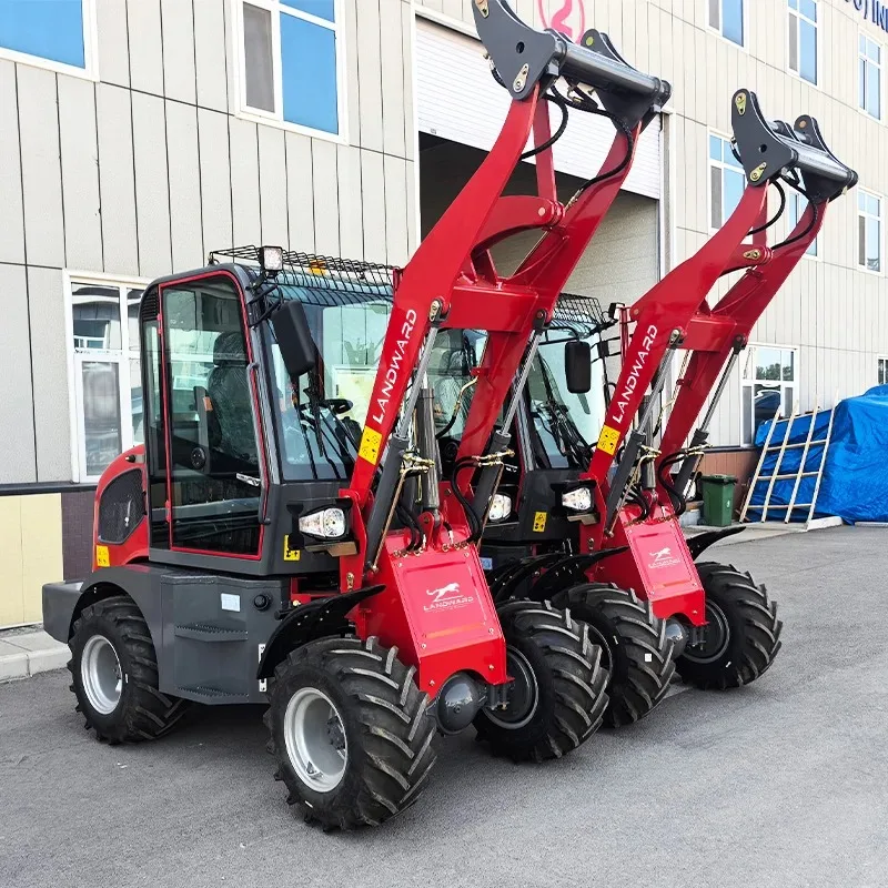 ize Europe Four-wheel drive  loader machine china front end loader Mini farm agricultural four-wheel forklift