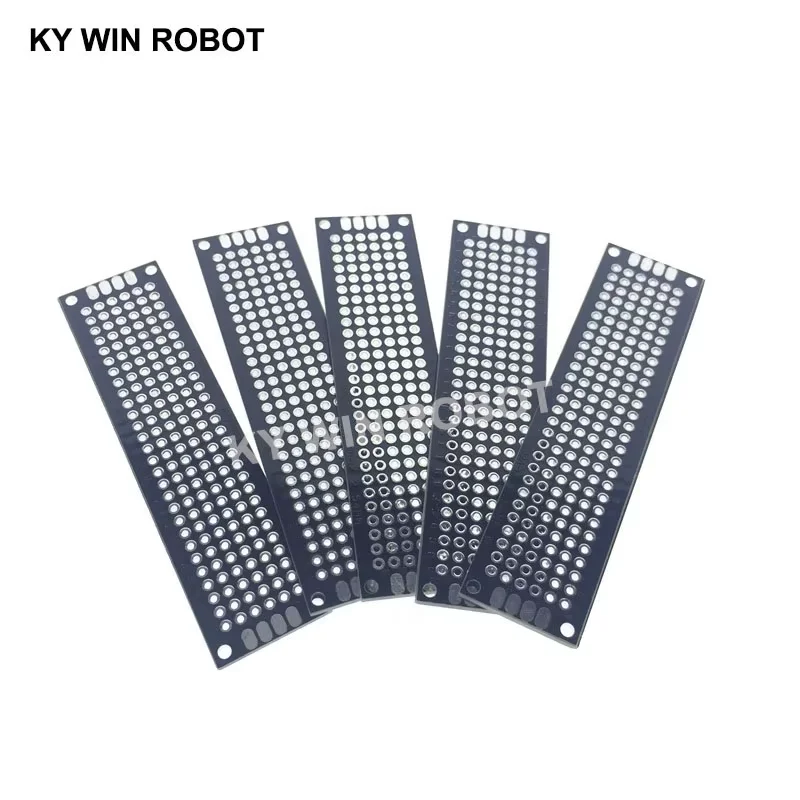 5 sztuk 2x8cm 20x80mm czarna dwustronna prototypowa płytka drukowana uniwersalna płytka drukowana Protoboard dla Arduino