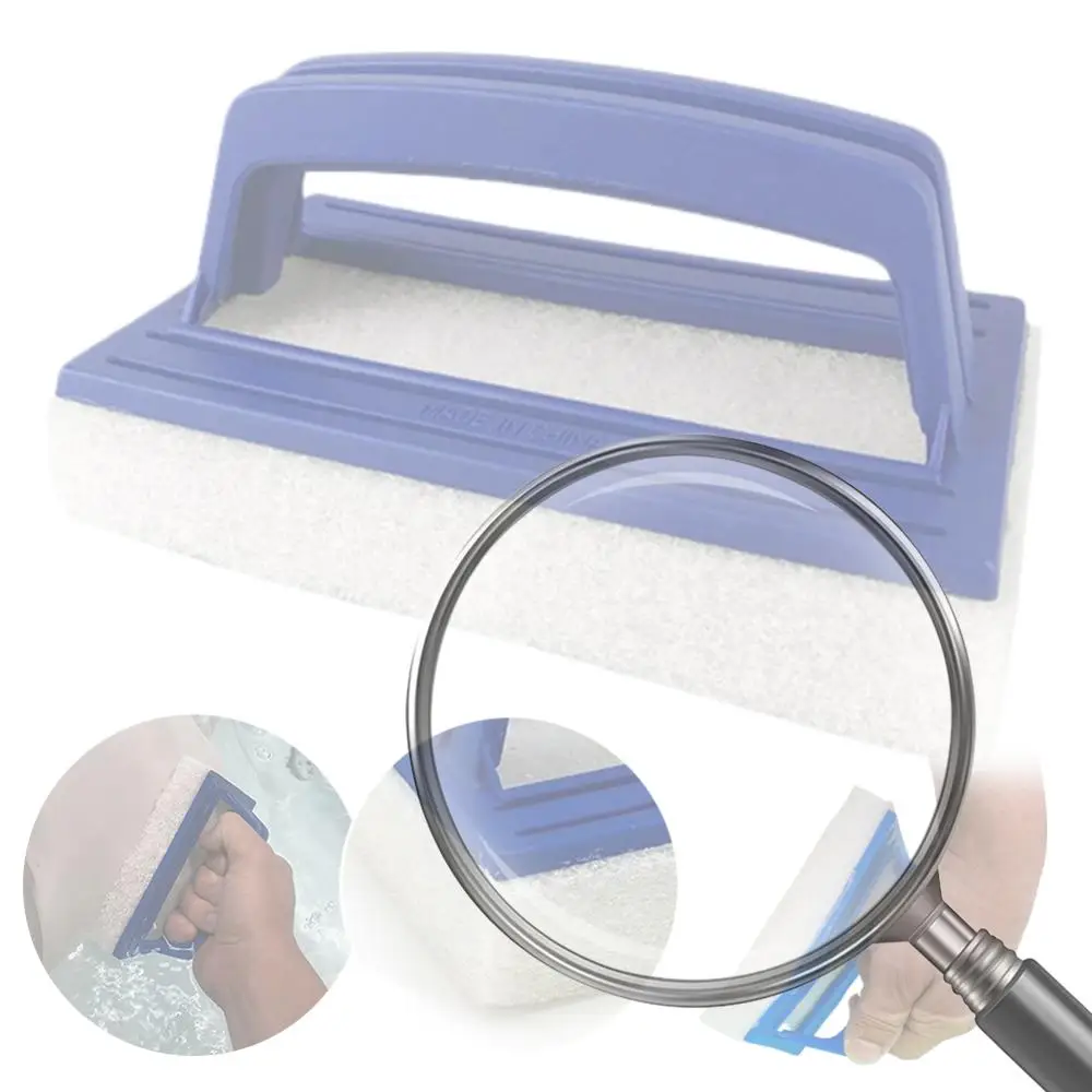 

Щетка для чистки стен бассейна с ручкой, губчатая щетка, очиститель для бассейнов, инструмент для чистки плитки и швов стен бассейна