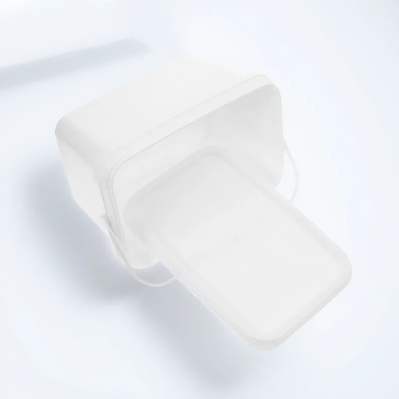

White Round Paint Bucket With Handle Pp Material Lightweight Storage Container Multi Purpose Pigment Paint Bucket For Home Art