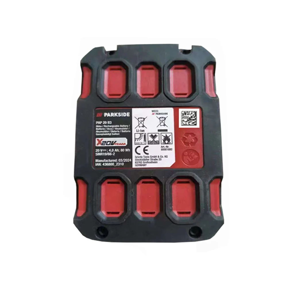 Pack De 2 Baterías 20V 5.0Ah Li-Ion Repuesto Para Herramientas Parkside 20V Team (X20V Team)