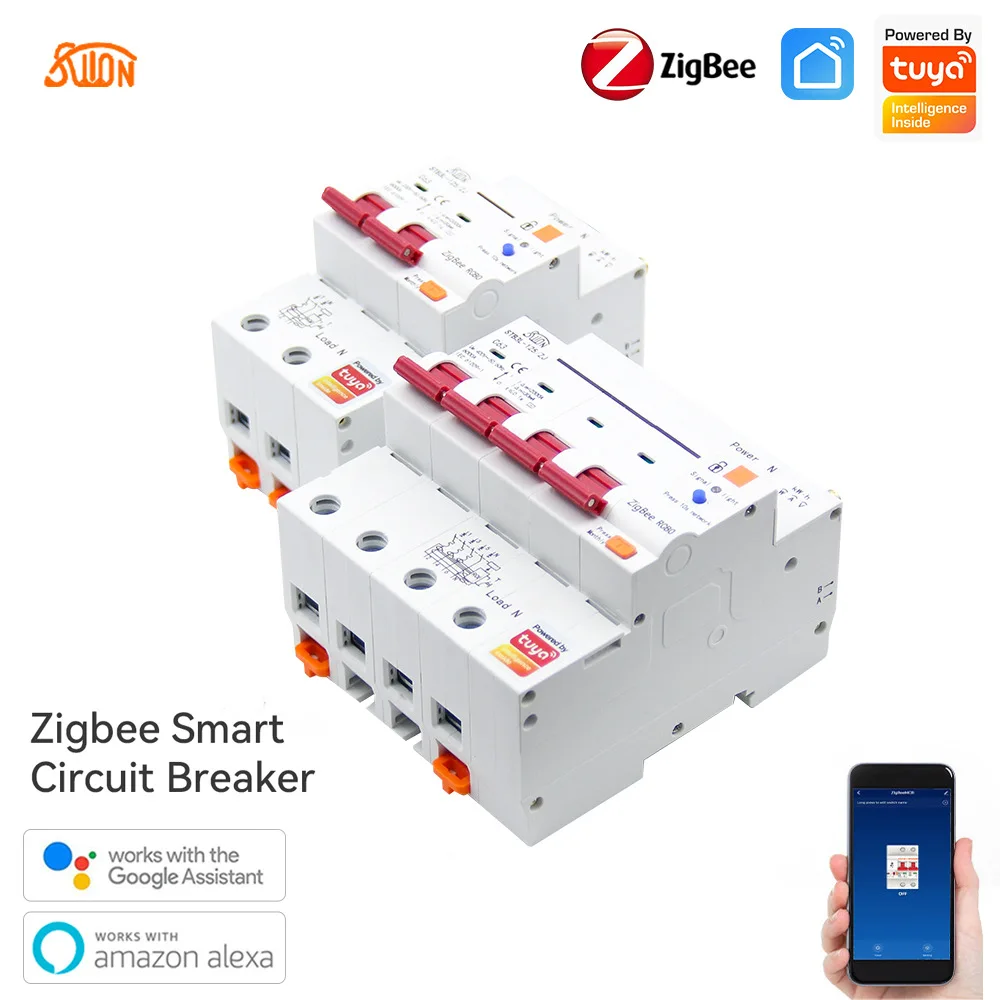 

Zigbee Intelligent Circuit Breaker Power Statistics Leakage Protection Empty Mobile Phone Remote Control Graffiti APP63A