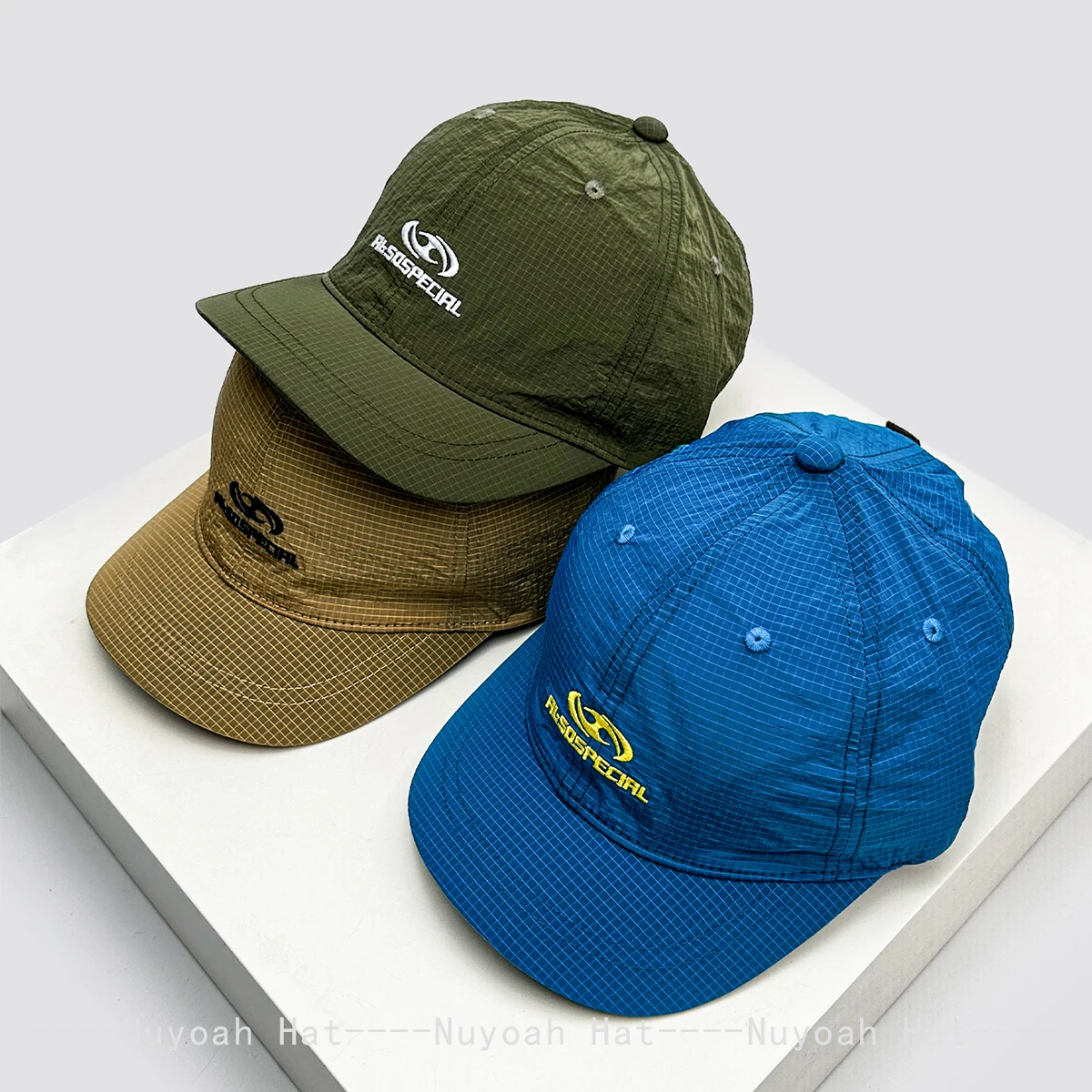 

New Men Women Quick-dry Plaid Embroidered Letters Baseball Hats Sunshade Retro Versatile Peaked Caps Outdoor Fashion Personal