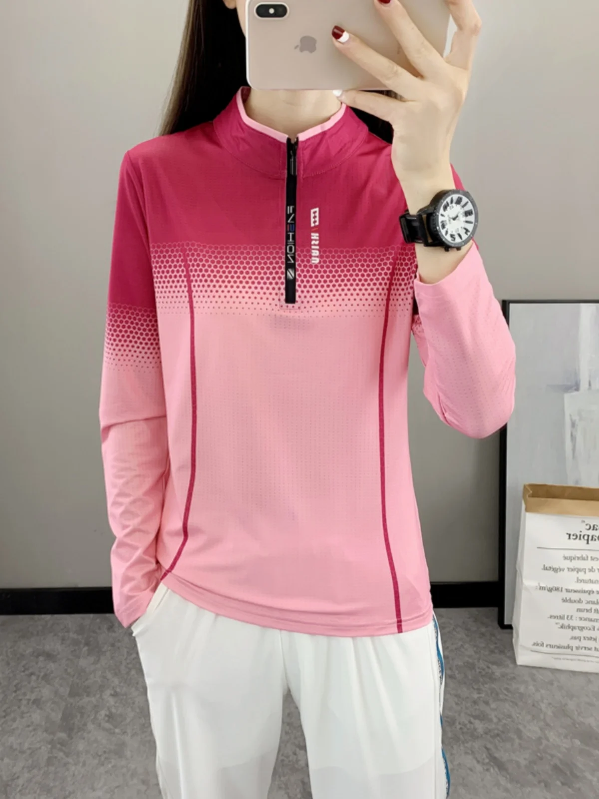 

Женская футболка для бега Long Sve Qui Dry для похудения, весна-осень, йога, фитнес, одежда для тренировок на открытом воздухе, уличная одежда для отдыха...