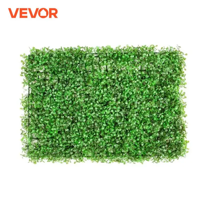 VEVOR Artificial Boxwood Panel 8Pcs Boxwood Hedge Wall Panels Artificial Grass Backdrop Wall 24 x 16 Inches 4cm Green Grass Wall