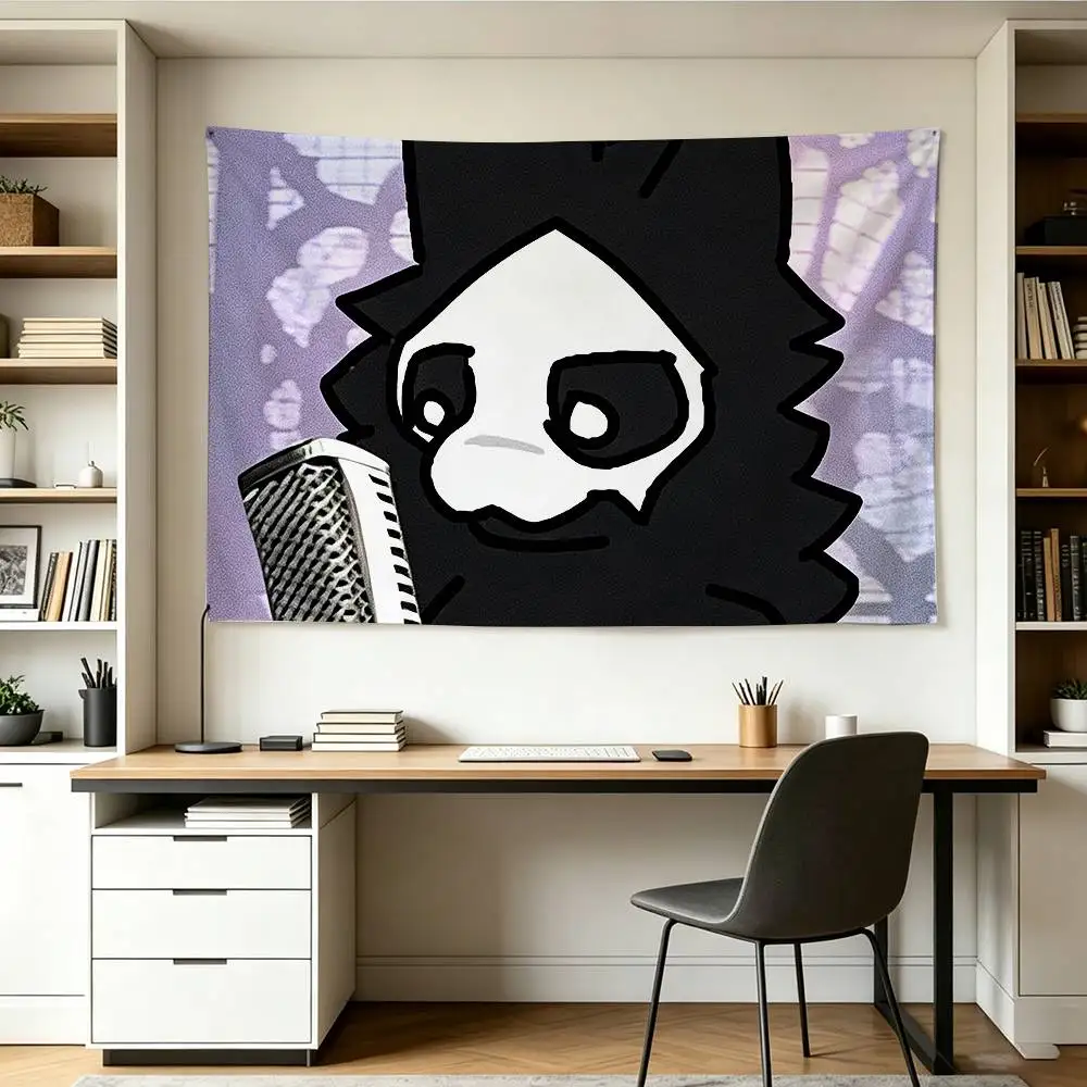Dark Scene-Furry Art P-Puro Changed Flags Wall Hanging Background Art Banner for Bedroom Home Outdoor
