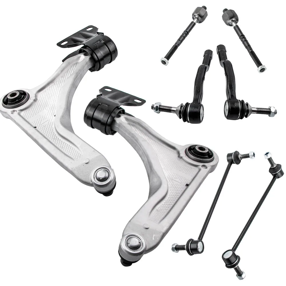 8pcs Front Lower Control Arm Inner And Outer Tierods Sway Bar For Ford Fusion 2013- 2020 And 2nd Gen USA