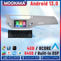 2 Din Android 13.0 6G+128GB For Citroen C3 DS3 2010-2016 Car Radio Multimedia Player GPS Navigation Stereo Head Unit DSP Carplay