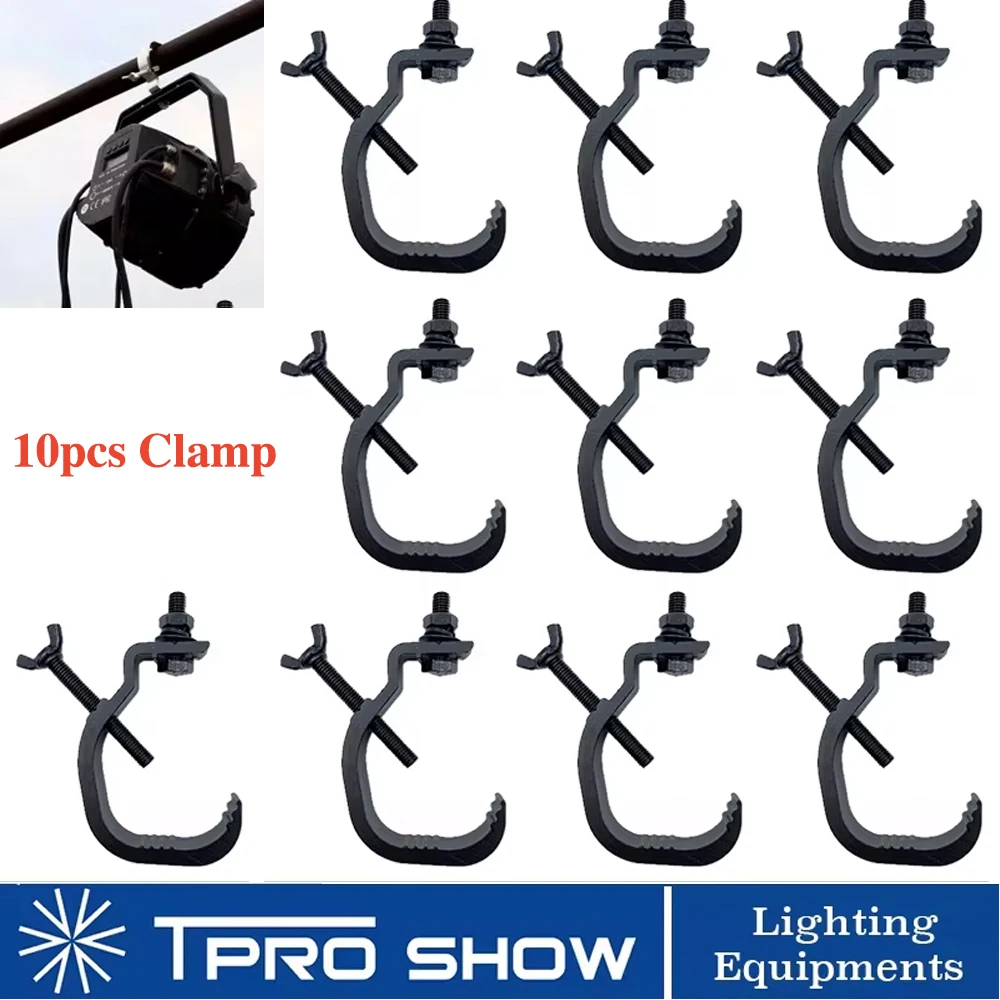 

10pcs LED Par Light Hook C Clamp Mini Moving Head Clamps Aluminium Truss Safety Hardware Hooks Mobile Disco Light Accessories