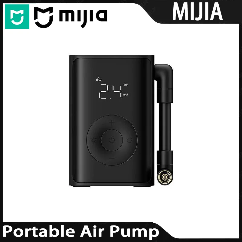 mijia-2000mah-150psi-portable-electric-air-pump-multitool-tire-pressure-detection-inflator-for-car-bike