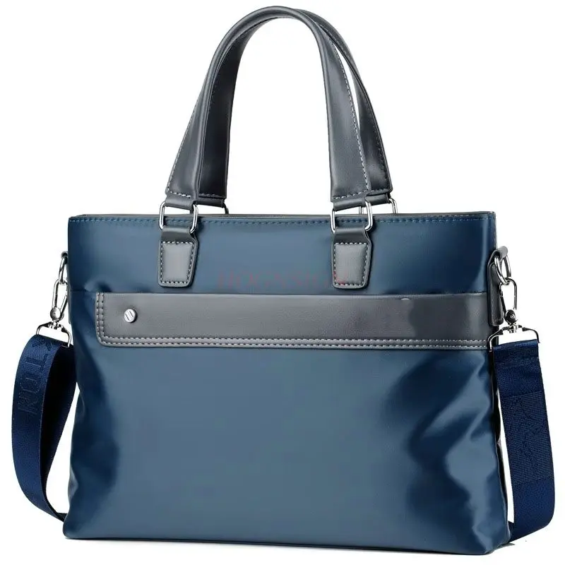 1pcs Men's bag, single shoulder crossbody bag, business casual briefcase, Oxford cloth backpack, horizontal men's handbag