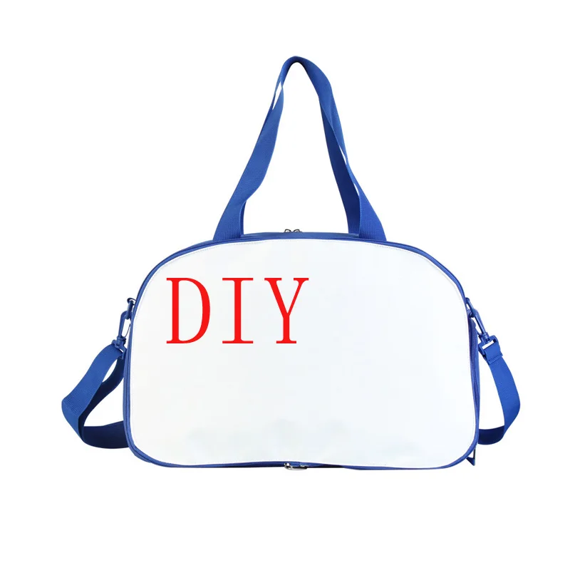 2pcs Sublimation Move DIY White Blank Polyester Blue Dry Wet Depart Luggage Bag