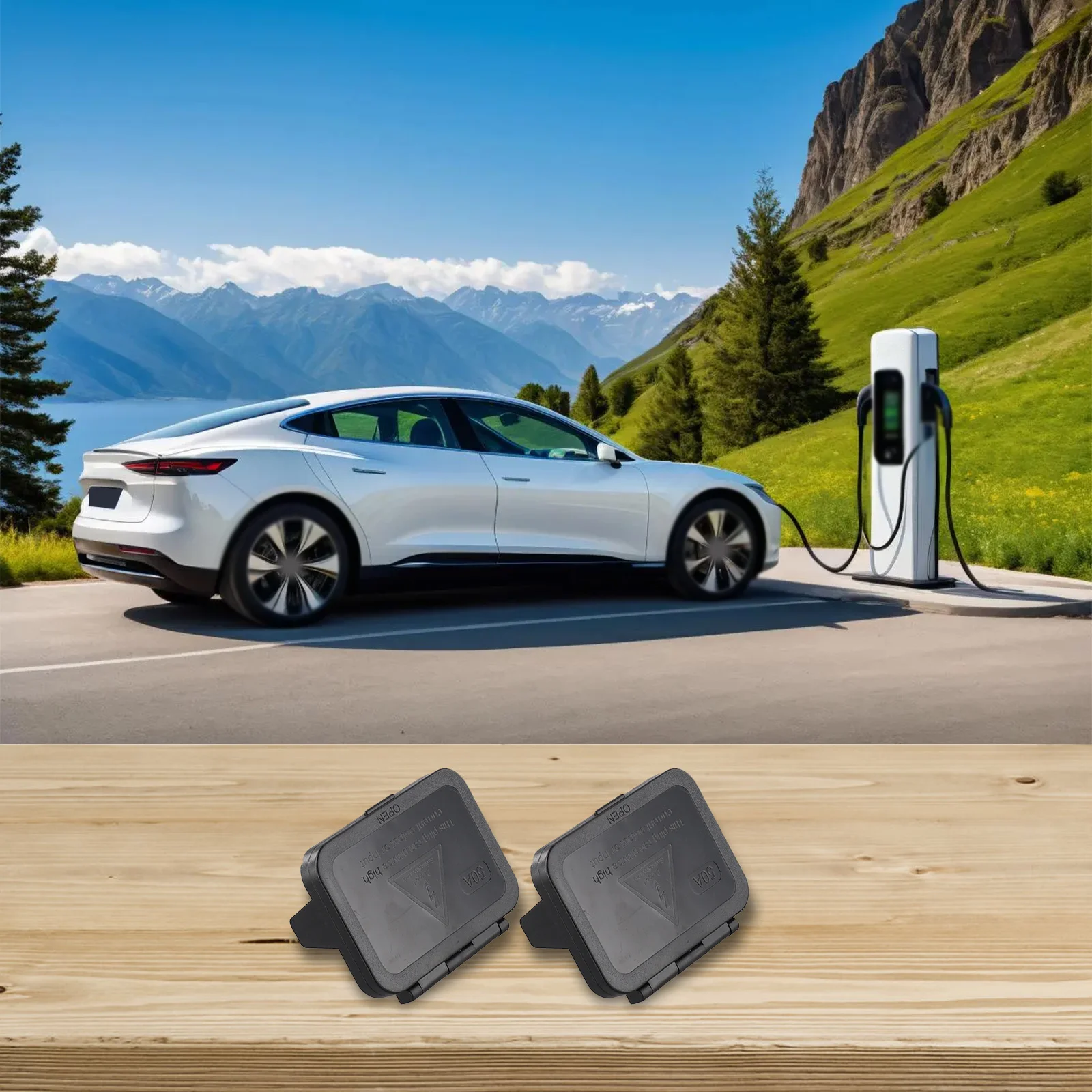 50A لوحة قوس ل RVs للسفن لليخوت IP20 حواف بلاستيكية على الإنترنت وألواح مع مسامير 2 غرز سوداء