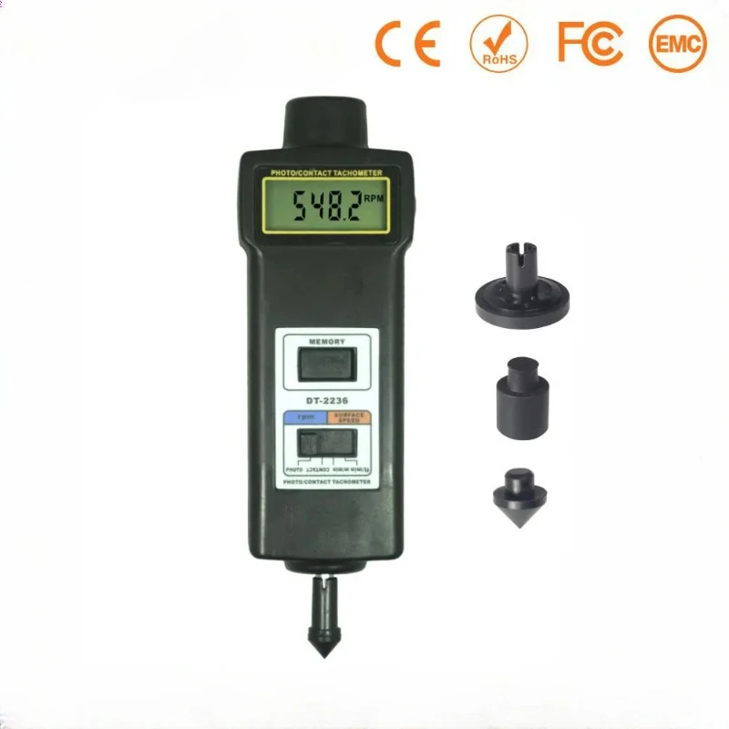 

Photo/Contact Tachometer Industrial Tachometer 0.5 ~ 19999 r / min DT-2236