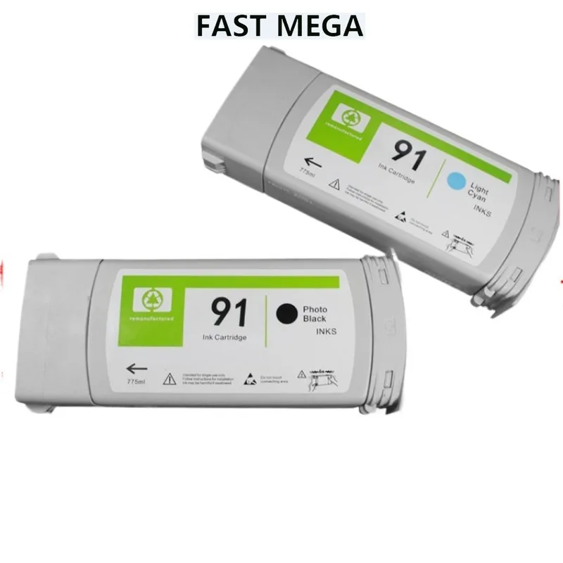 Imagem -02 - Adequado para Cartuchos de Tinta Originais Regenerados hp 91 Compatíveis com Plotter hp Z6100 Cartuchos de Tinta Pigmentada hp 91 com Chip