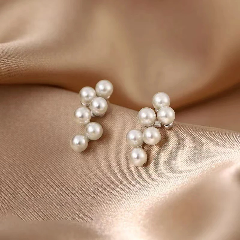 

Настоящее серебро 925, жемчуг, виноград, фрукты, серьги-гвоздики для женщин, классические ювелирные изделия, изысканные аксессуары