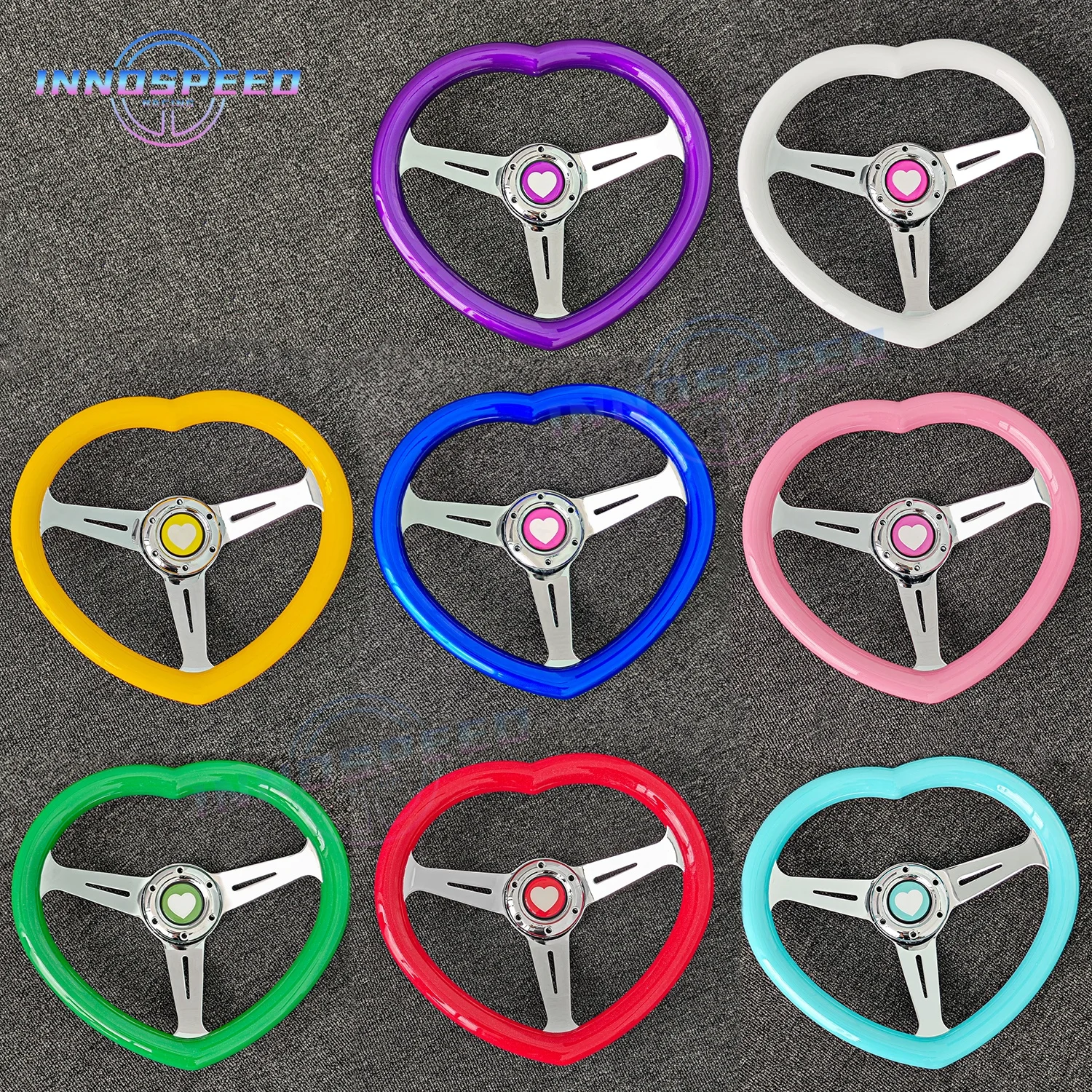العالمي 14 بوصة JDM شكل قلب الرياضة سباق لعبة عجلة القيادة اكسسوارات السيارات