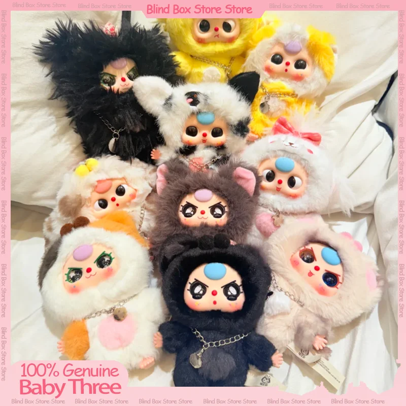 

Genuine New In Stock Baby Three Cat Dog Series Blind Box Kawaii Bag Pendant Decoration Desktop Ornament Toy Girl Birthday Gift