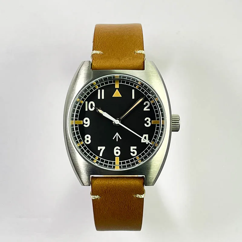 Baltany S2001 36MM W10 Militair Horloge Man Roestvrij Staal Mechanische Horloges Waterdicht Vintage Pilot Automatisch Veldhorloge