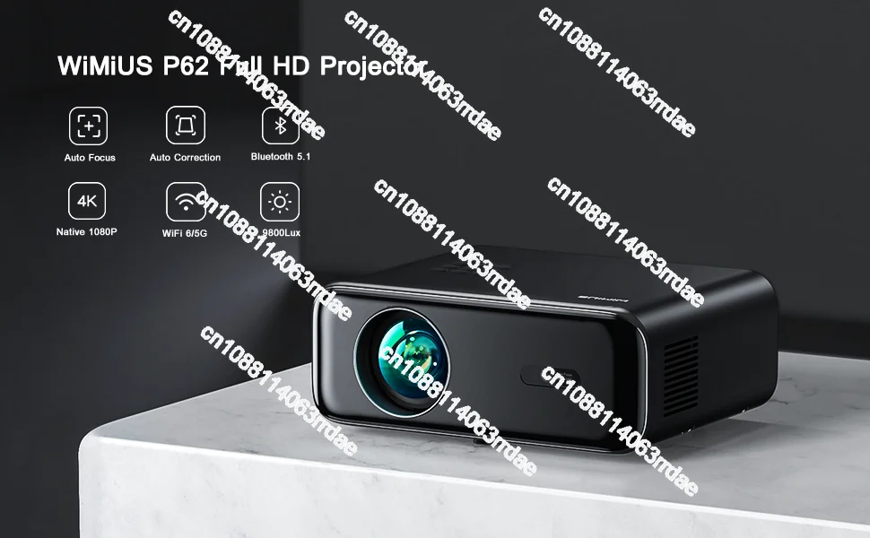 450ANSI Native 1080P WiFi Bluetooth Projector 4K Portable Movie HD Video Projector Home Movie Projector