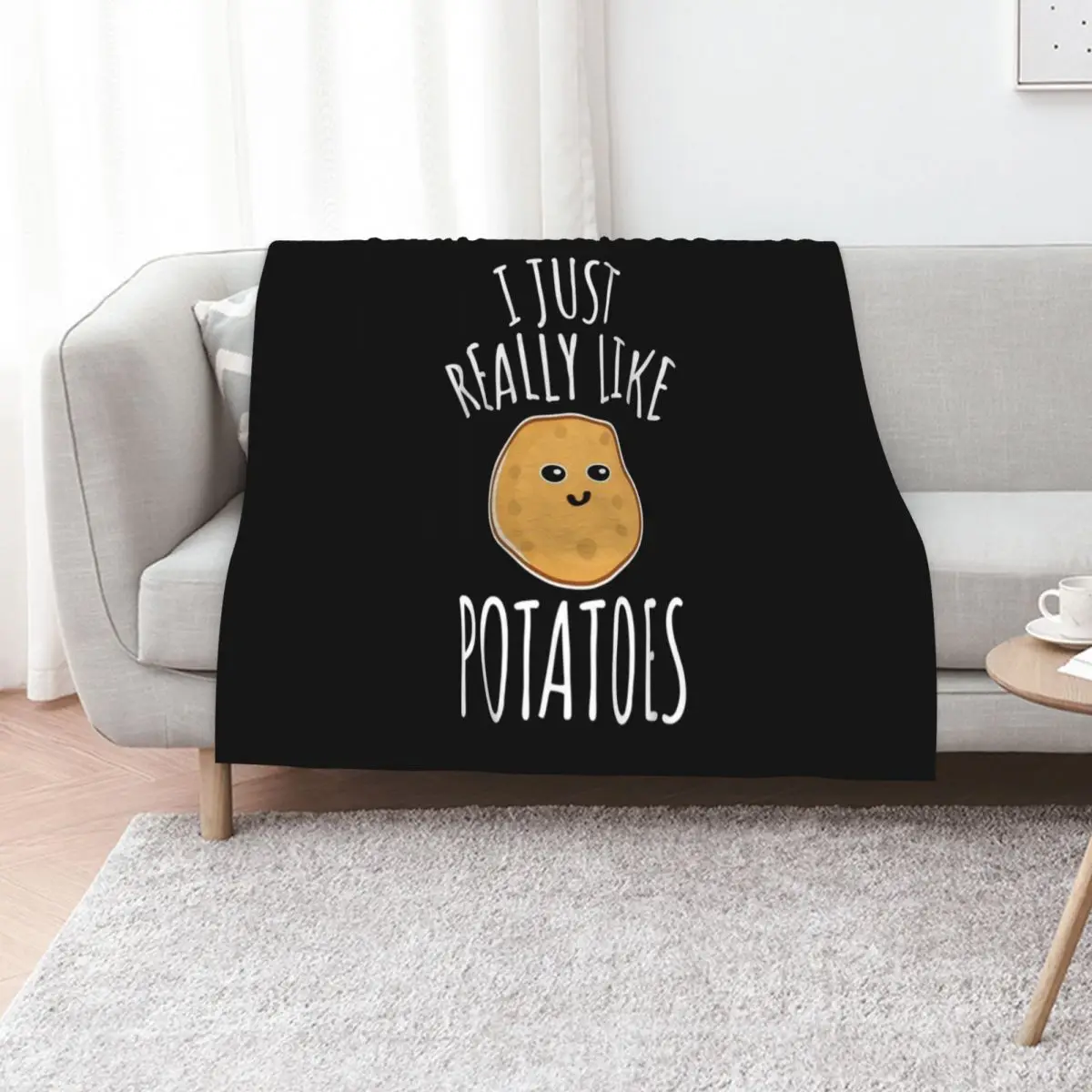 I Just Really Like Potatoes - Funny Potato gift Throw Blanket Blankets For Baby Beach manga for winter Blankets