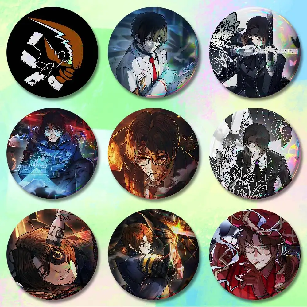 Gregor L-Limbus C-Company Enamel Pin Tinplate Round Brooch Cosplay Nijigen Otaku Culture Badges 58mm 44mm 32mm 75mm 25mm