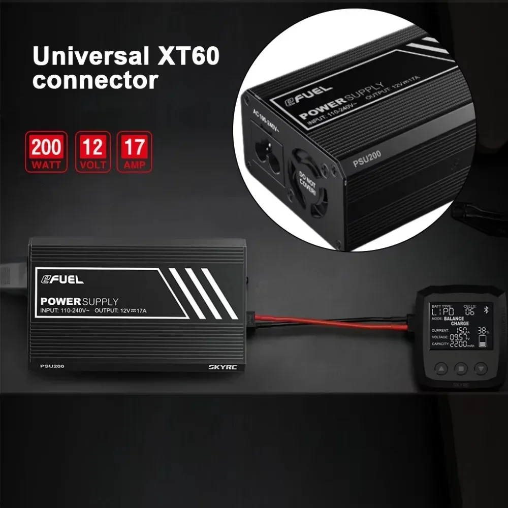 

SKYRC EFUEL PSU200 200W 17A Power Supply Adapter - For B6 Lite Charger, RC FPV Racing Drone, Quadcopter, Stable DC Power Supply