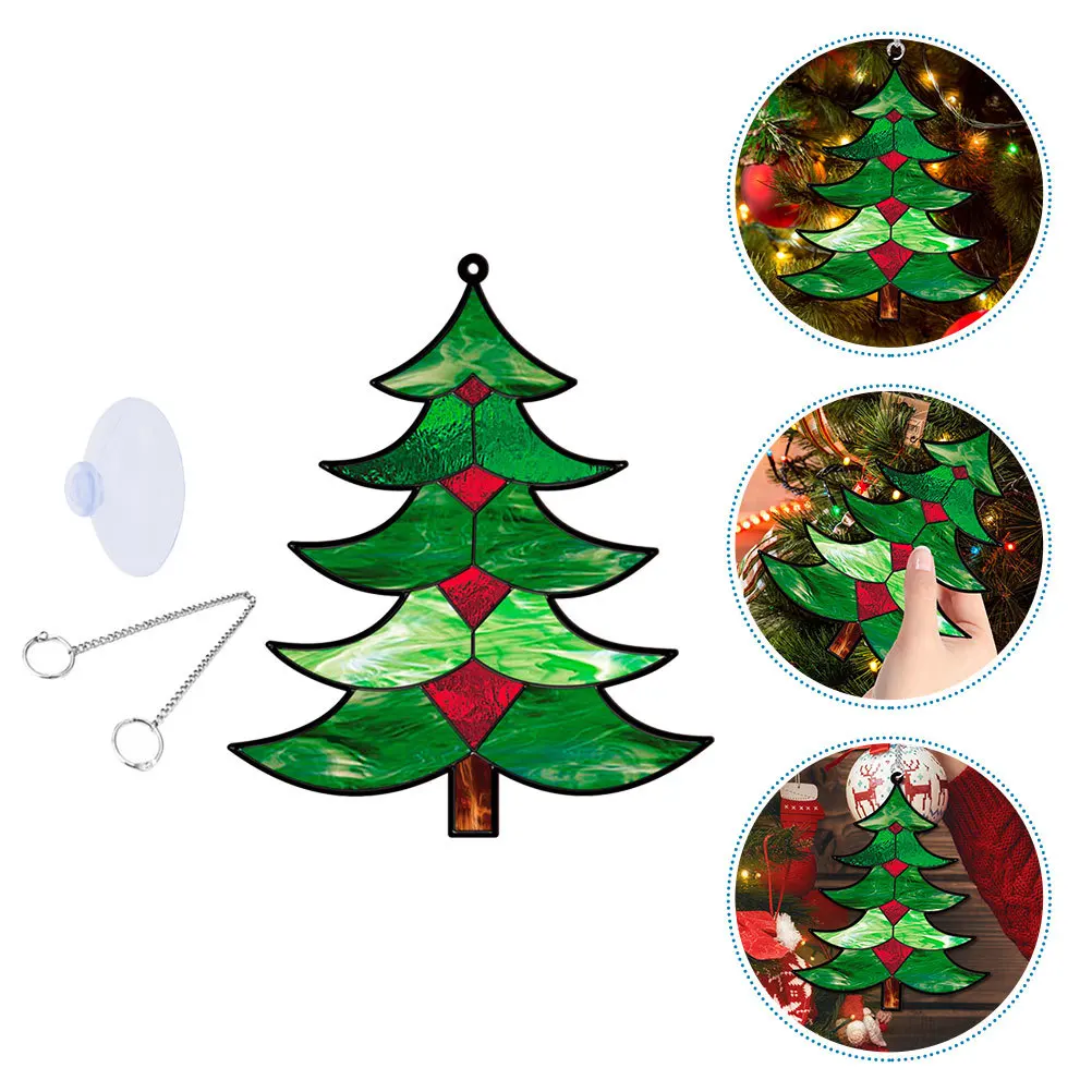 

Xmas Ornaments Acrylic Pendants Christmas Tree Design Vivid Colored Pendant Warm Decor Xmas Ornaments